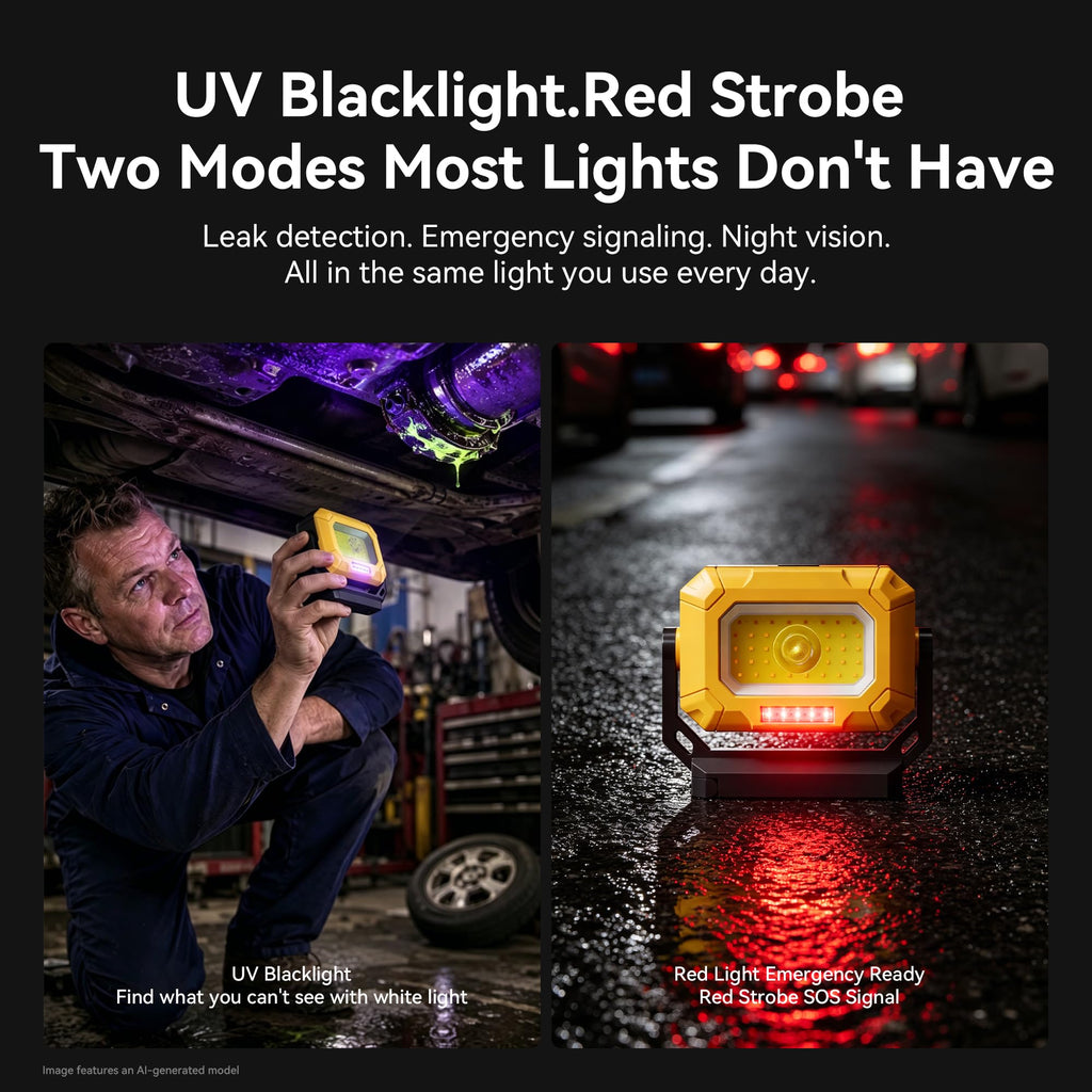 2 Pack 1500LM COB LED Work Light M737