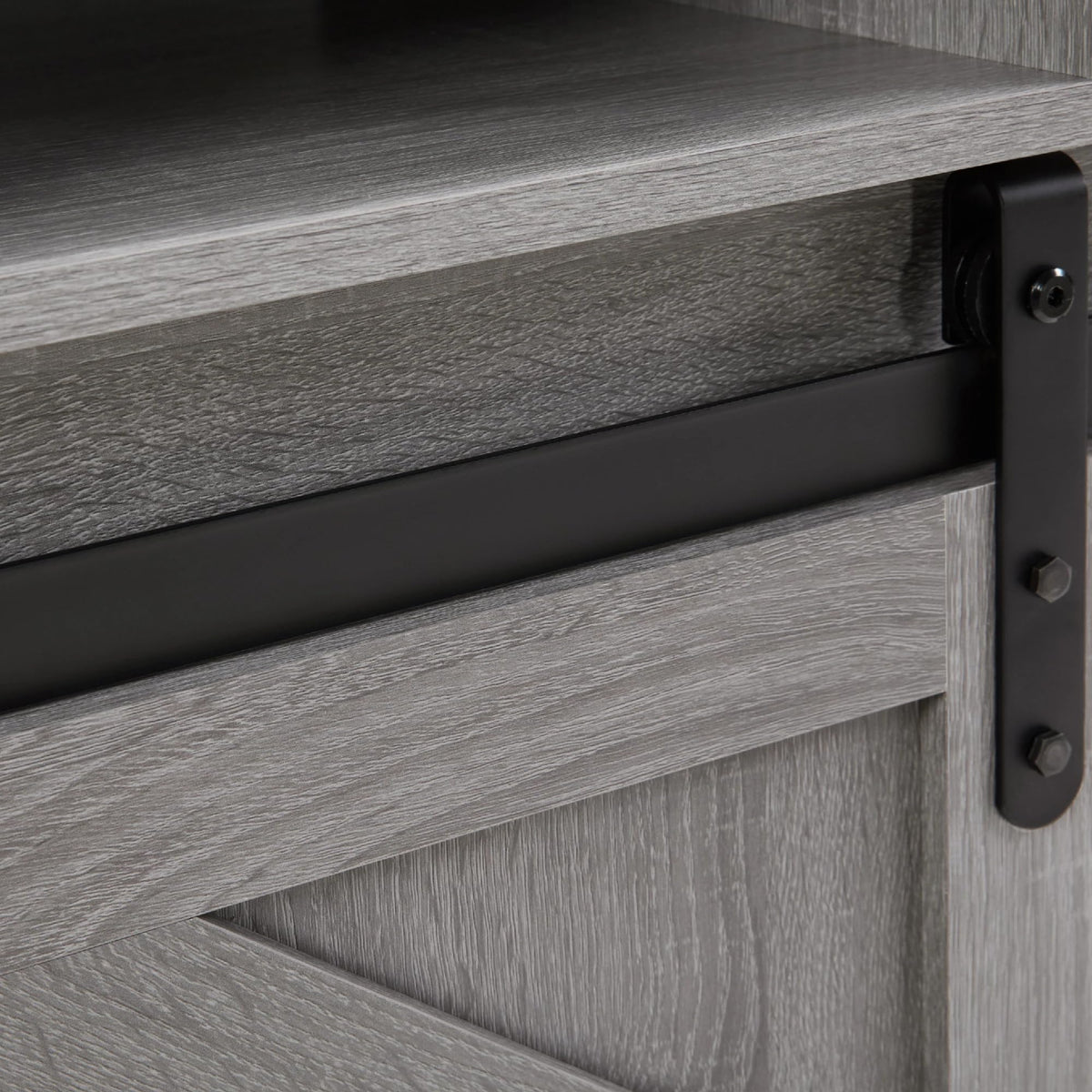 65" Grey TV Stand with Sliding Doors J25234
