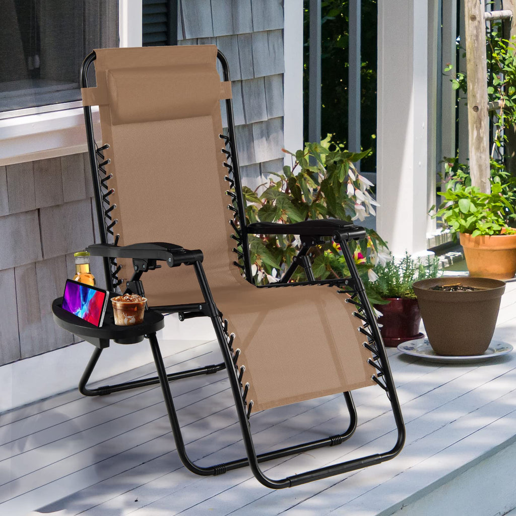 Folding Zero Gravity Reclining Textilene Lounge Chairs A529