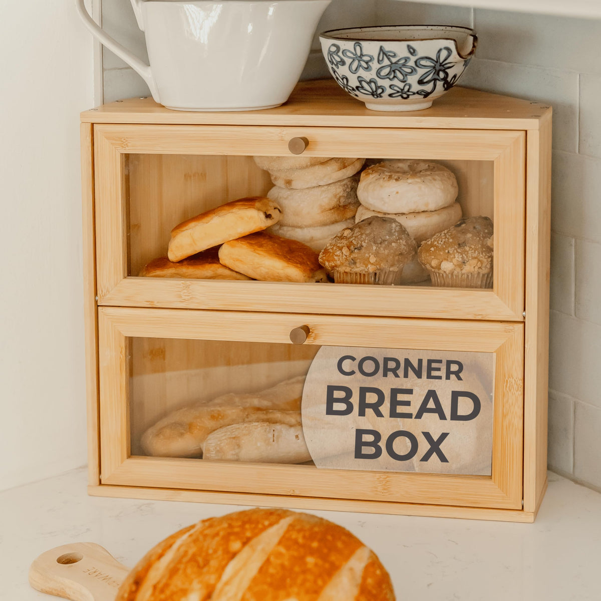 Bamboo Wooden Bread Box G3059