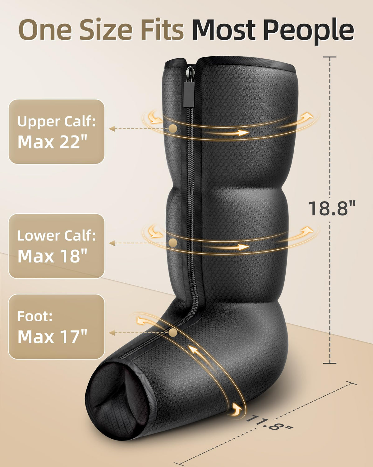 Leg Compression Massager with Heat, Foot & Calf Massager Boots S539
