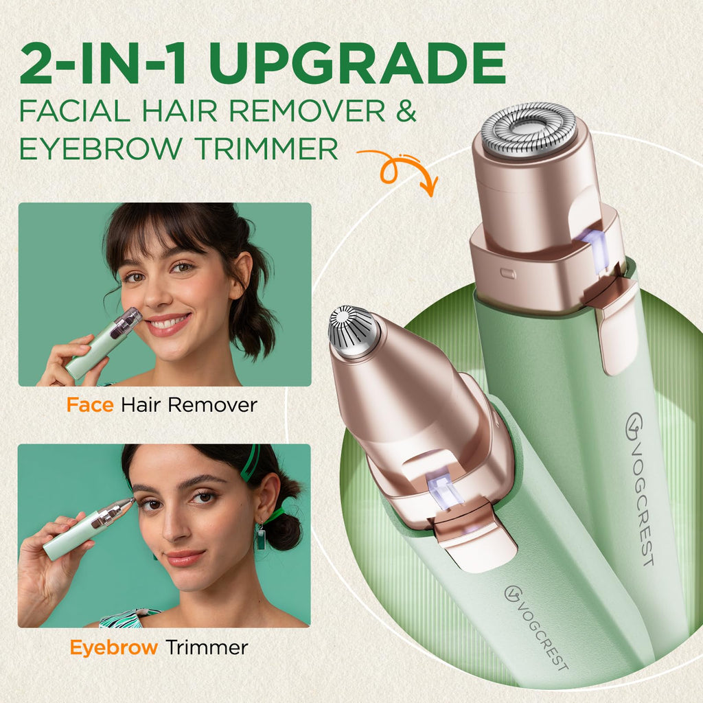 2 in 1 Rechargeable Facial Hair Remover & Eyebrow Trimmer G842129