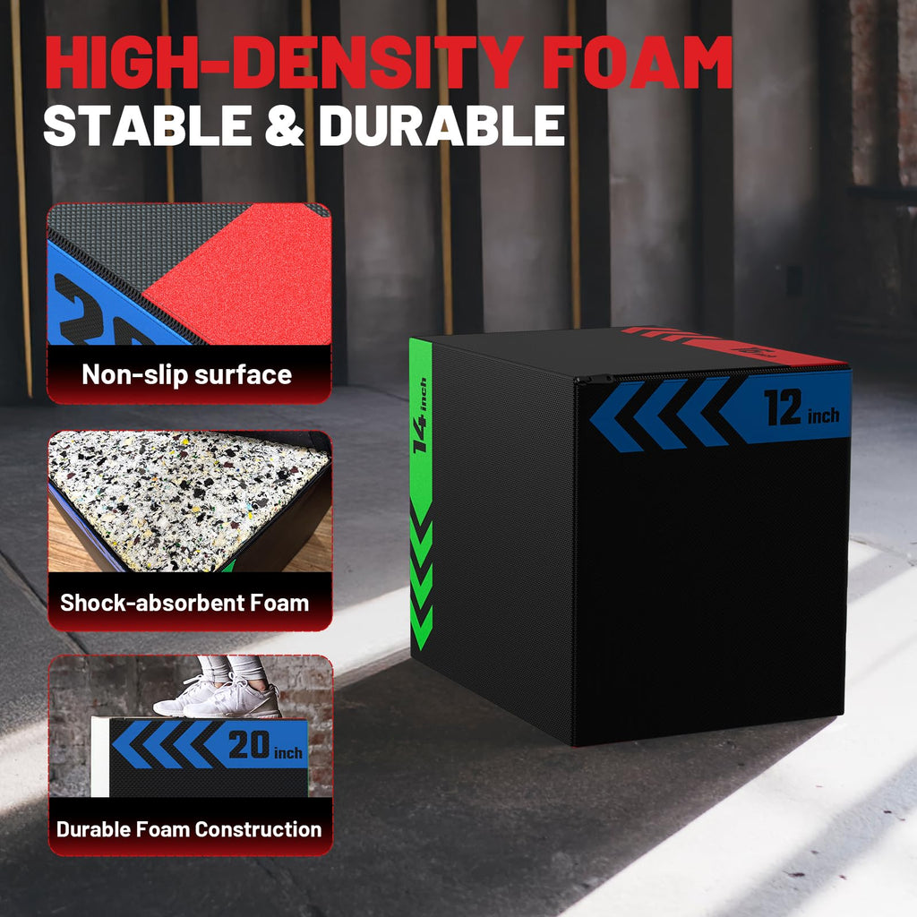 3-in-1 Anti-Slip High-Density Foam Jump Box A2734
