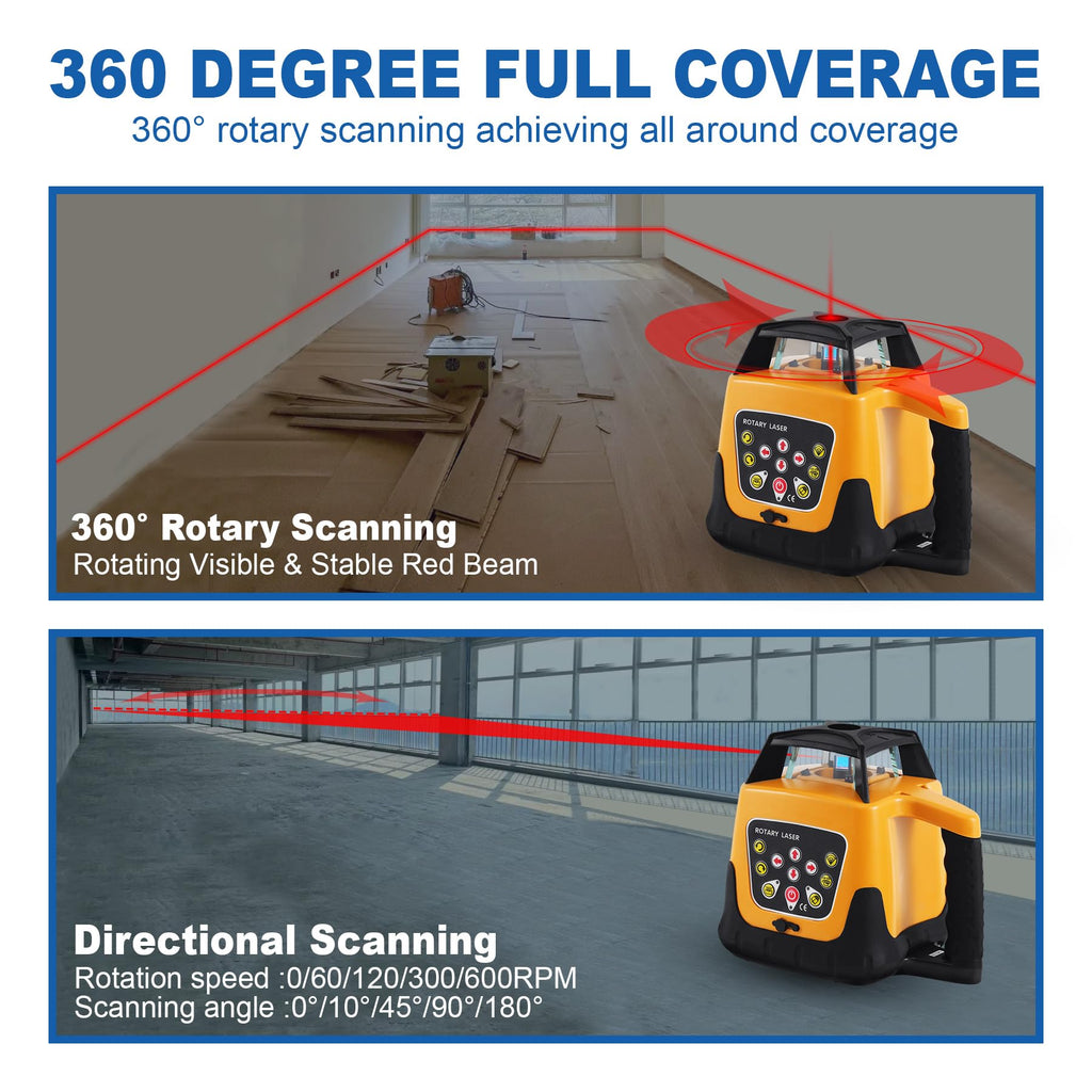 Red Beam Rotary Laser Level Kit with Tripod B317928