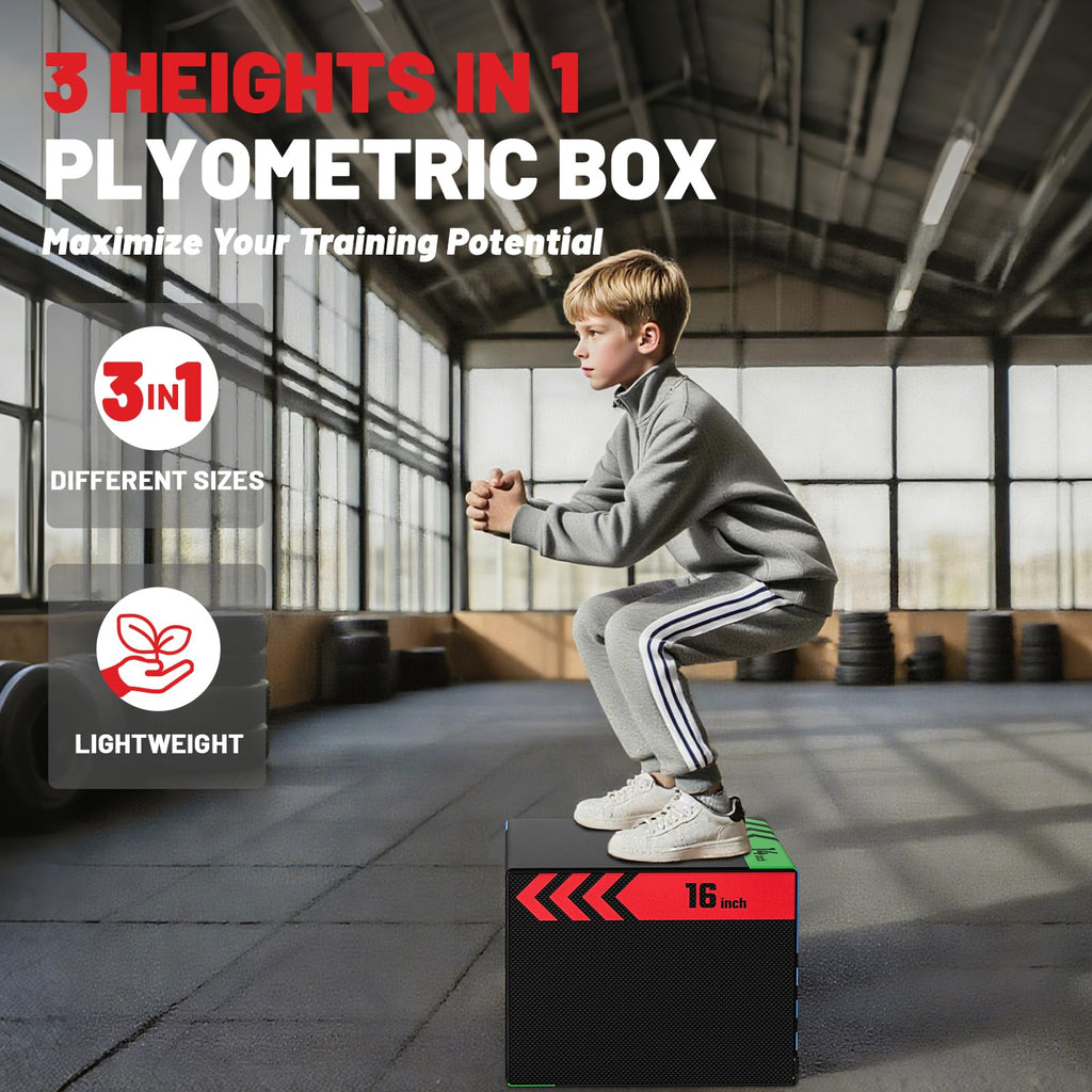 3-in-1 Anti-Slip High-Density Foam Jump Box A2734
