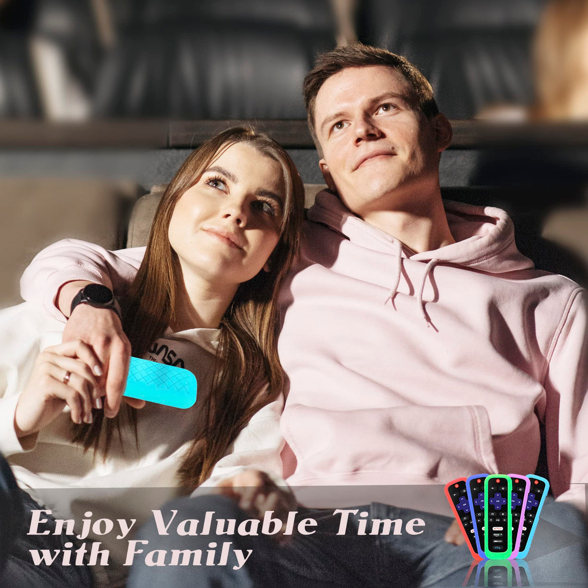 Silicone Remote Cover, 2-Pack, Glow in the Dark, Blue/Purple B636