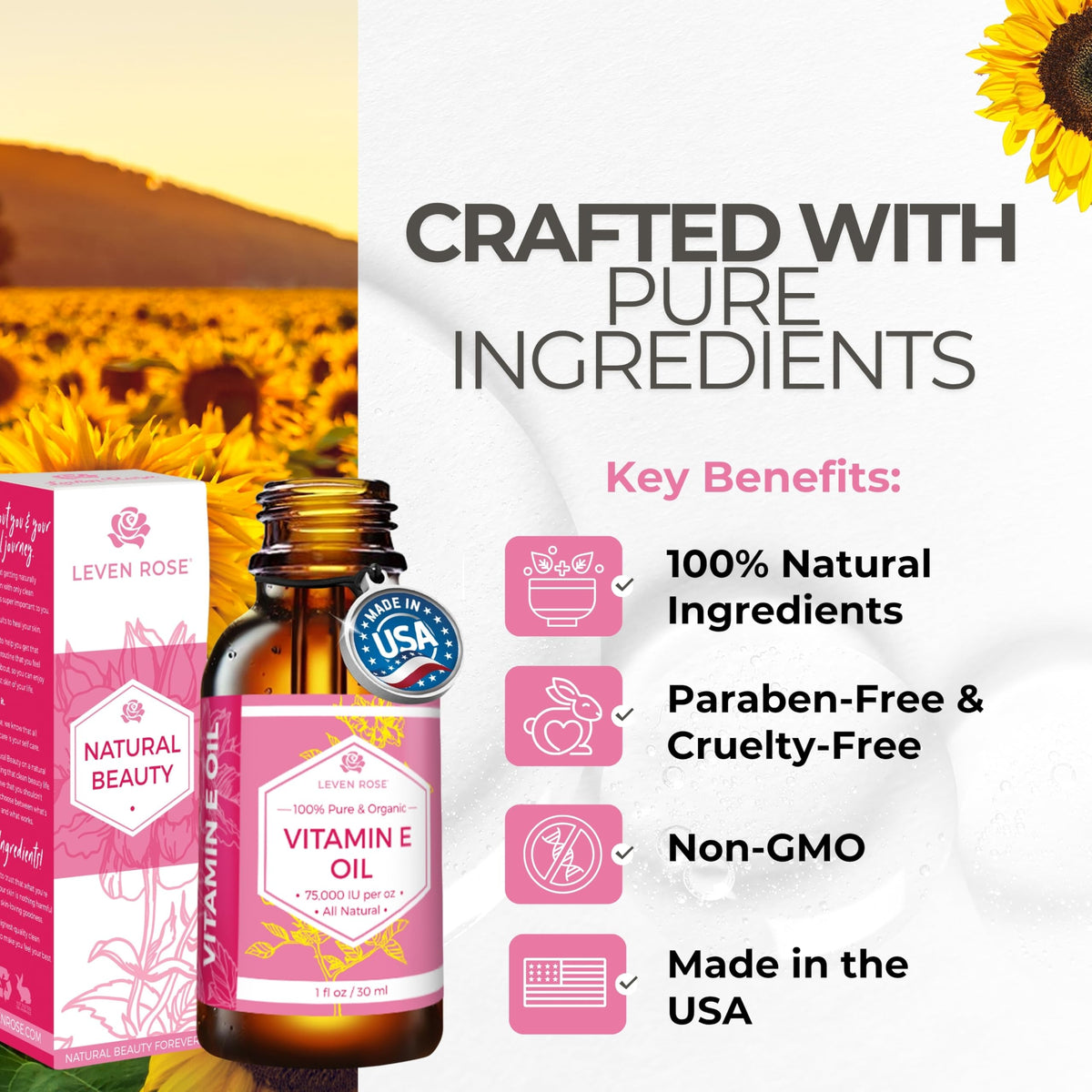 100% Natural Organic Vitamin E Oil 1 oz E7840