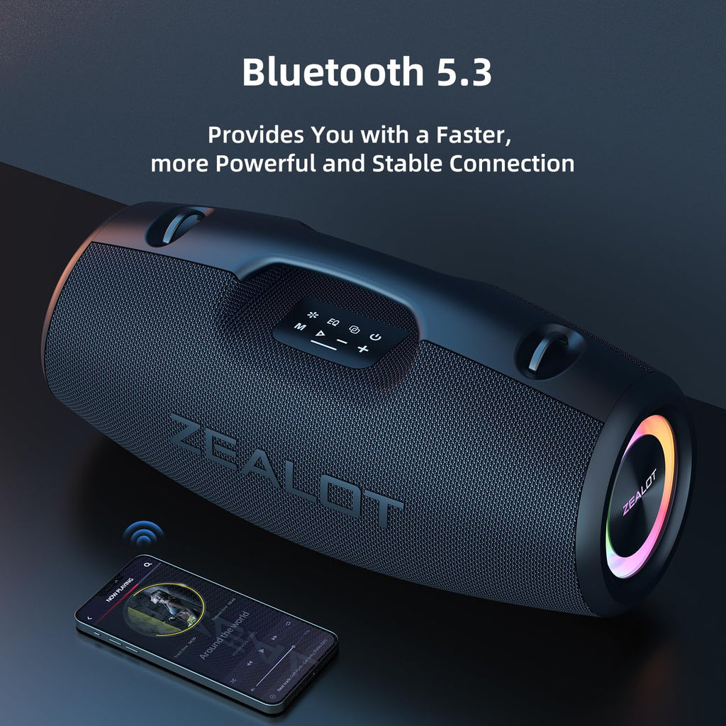 Black 120W Portable Waterproof Bluetooth Speaker Z7174