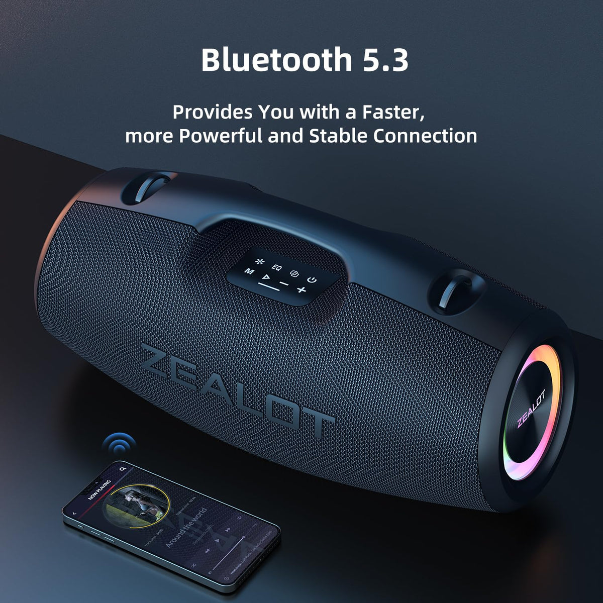 Black 120W Portable Waterproof Bluetooth Speaker Z7174
