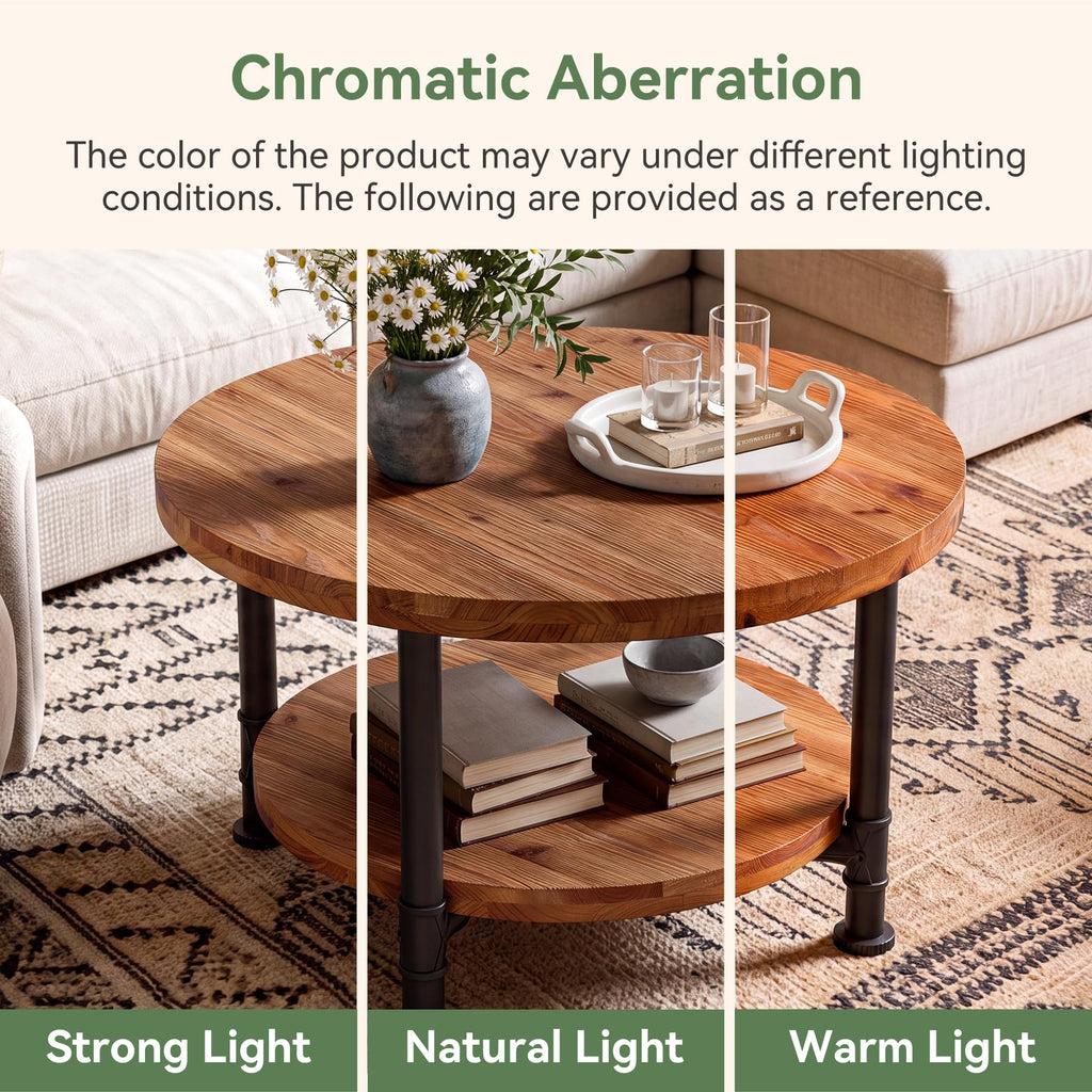 Solid Wood Round Coffee Table K42505
