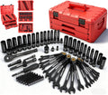 132-Piece SAE/Metric Mechanics Tool Set with Storage Case U337