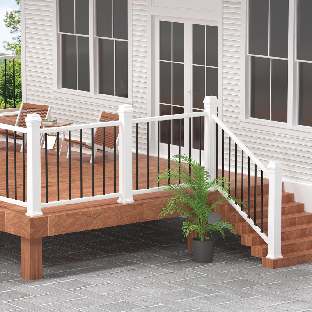 26" Black Aluminum Deck Balusters 120 Pack Q366534