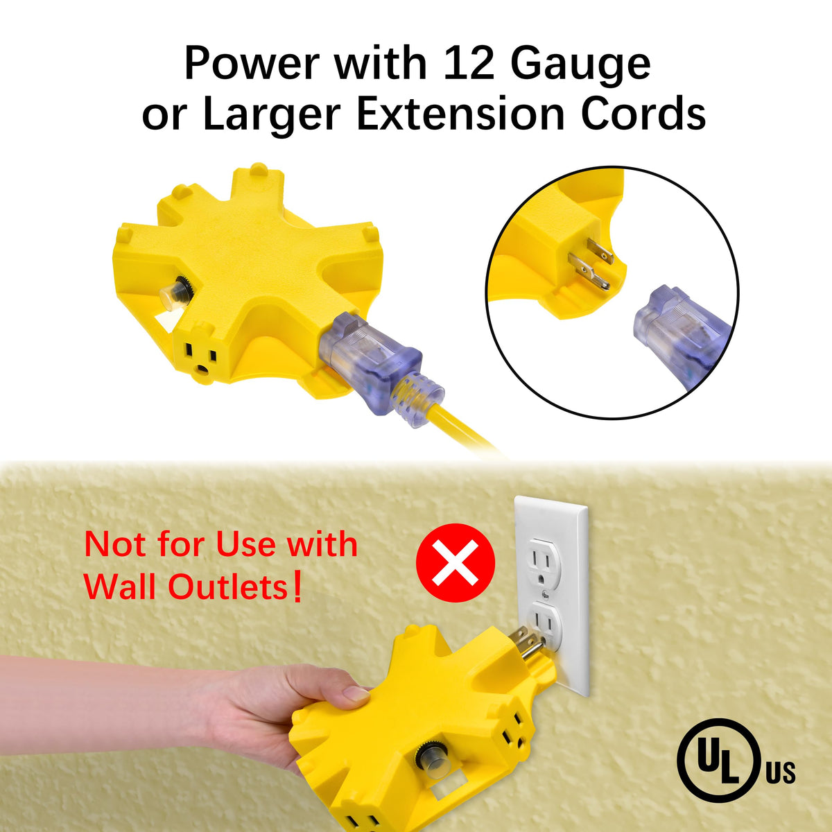 100 ft 12/3 SJTW Heavy Duty Outdoor Extension Cord B3170