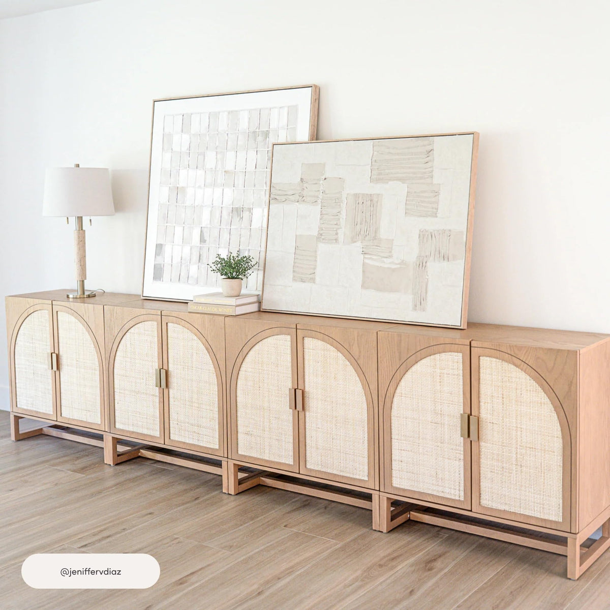 Mid-Century Modern Wood Storage Cabinet with Doors L50218