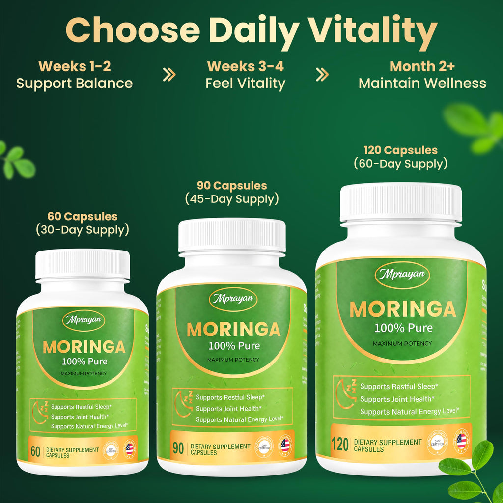 Moringa Capsules 1600mg 120 Vegan Capsules I965