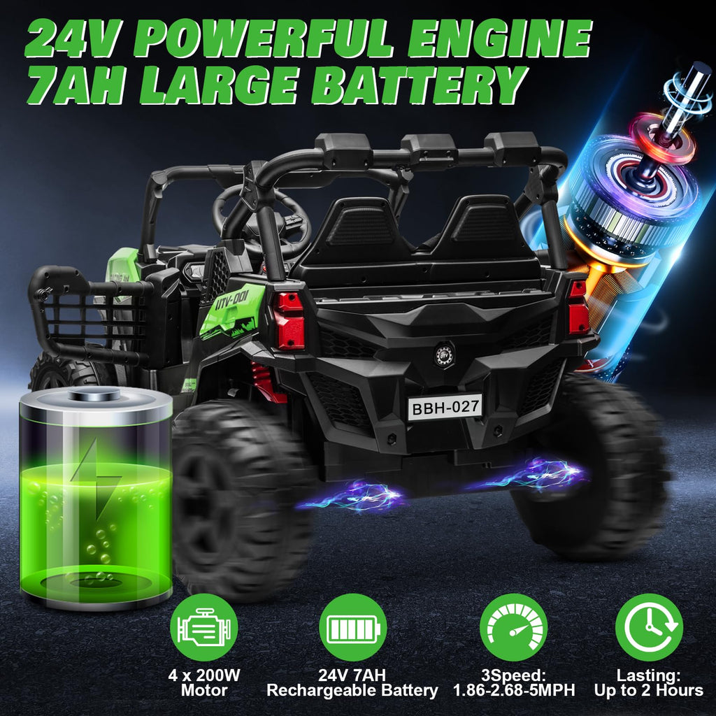 Green 2-Seater Ride On Car Truck B136
