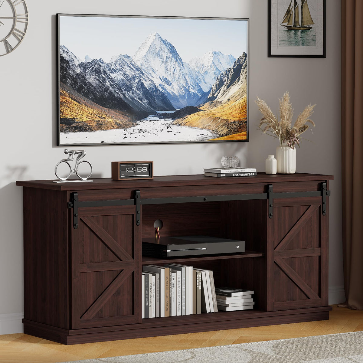 Rustic Oak 4 Drawer TV Stand X1228