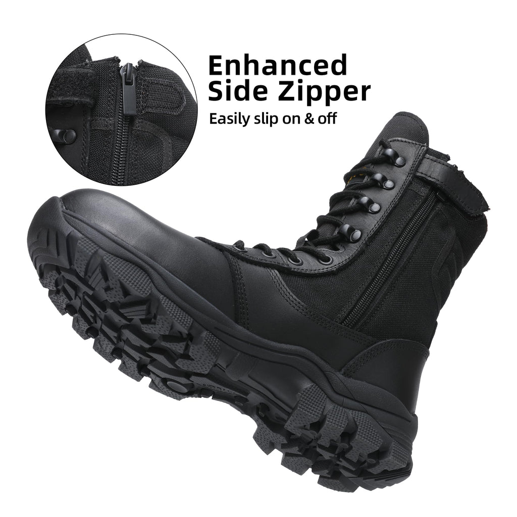 Tactical Boots Steel Toe Side Zipper 8 inches A200419