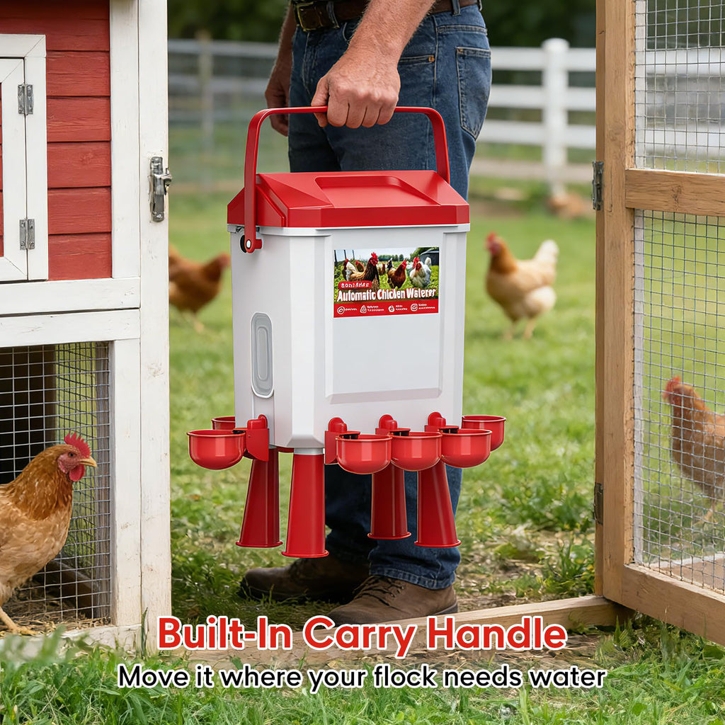 Automatic Chicken Waterer with Float Valve, 3 Gallons B517
