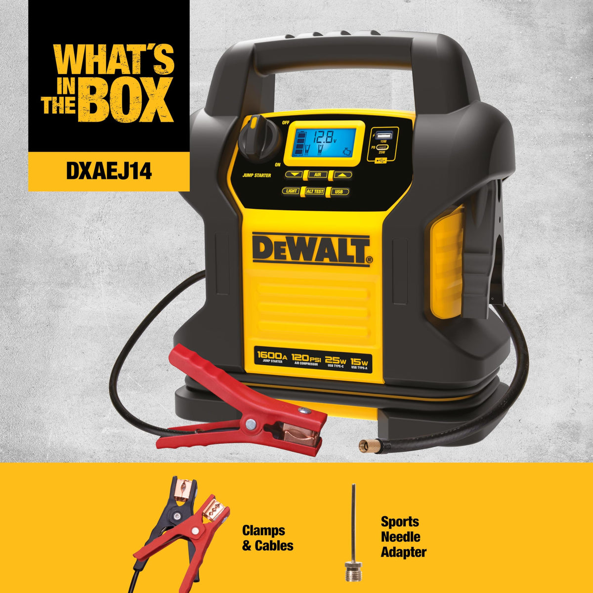 1600 Peak Amp Jump Starter with 120 PSI Air Inflator J315