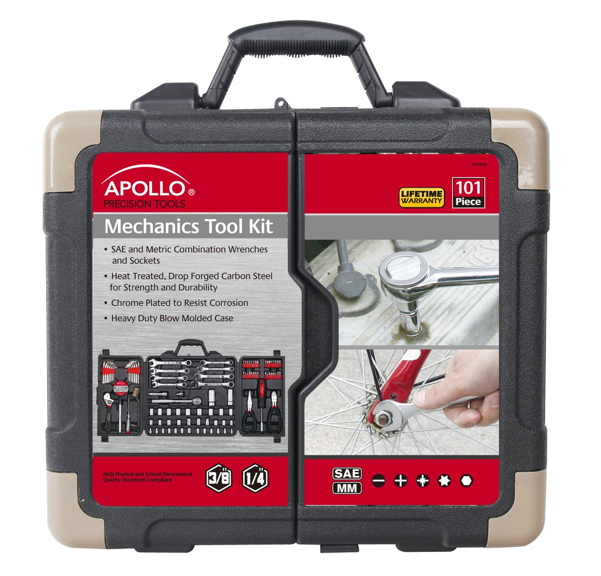 101 Piece SAE and Metric Mechanic Tool Set J56198