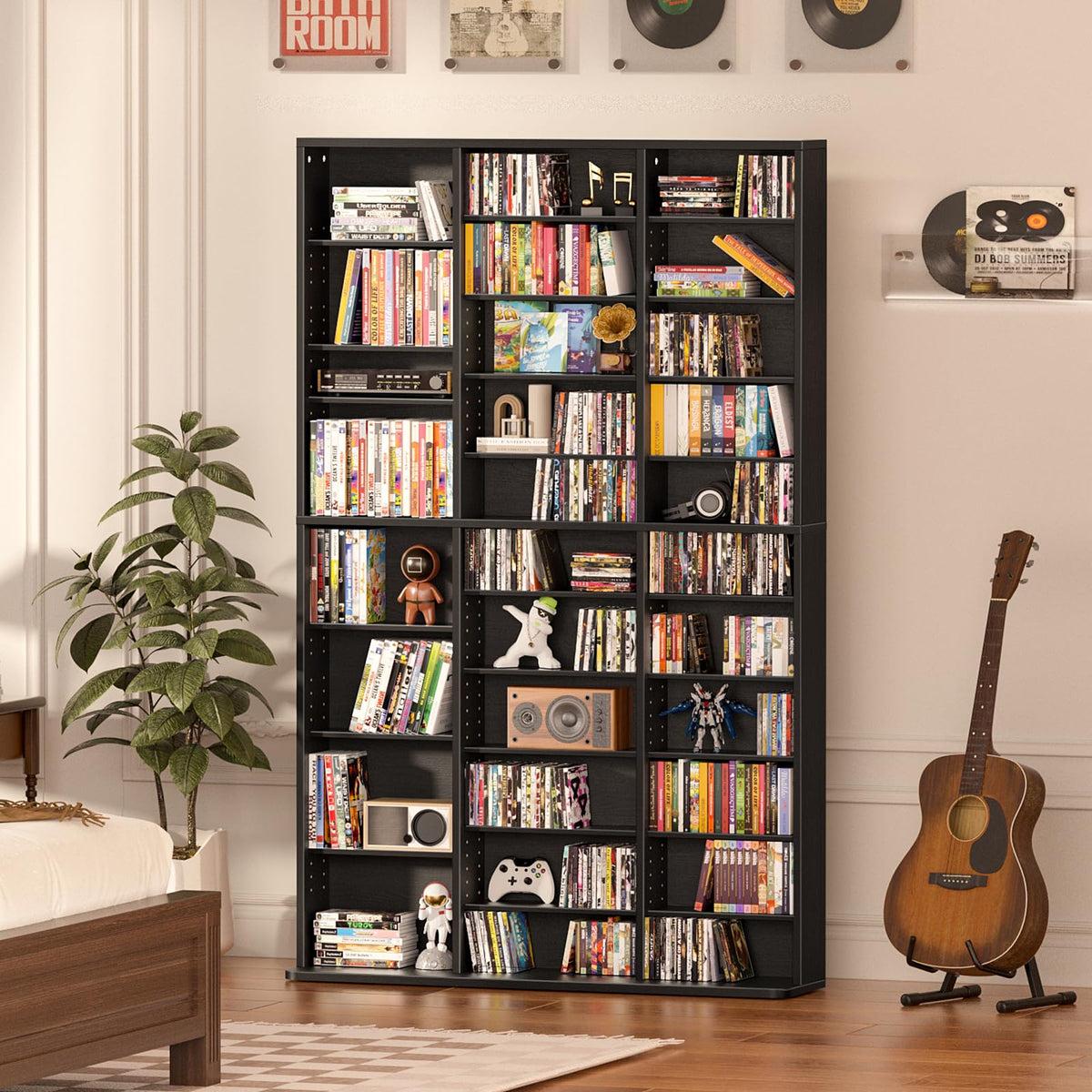 Black 11 Tier Display Cabinet W90716