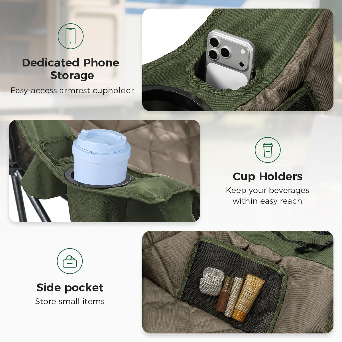 Oversized Camping Chairs 2 Pack V563558