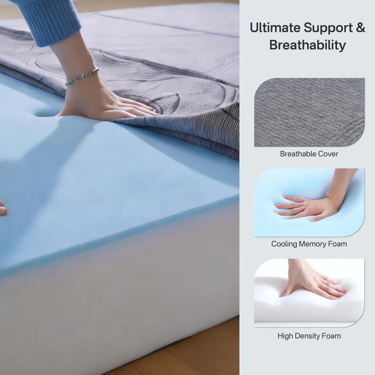4 Inch Memory Foam Foldable Mattress O457