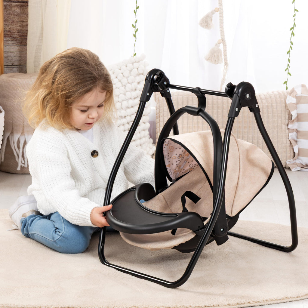 4-in-1 Doll Highchair, Swing, Bed & Car Seat P244