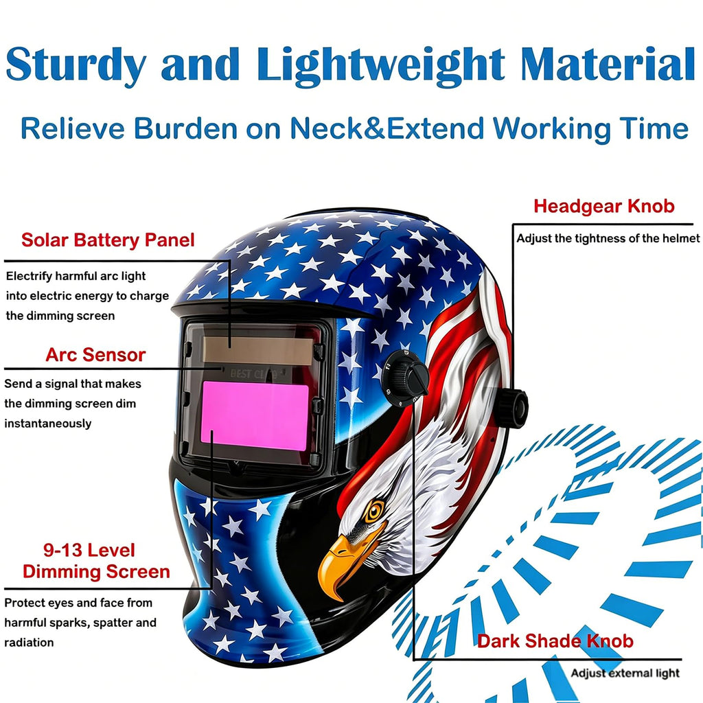 Auto Darkening Welding Helmet with Adjustable Shade Range 4/9-13 C6266