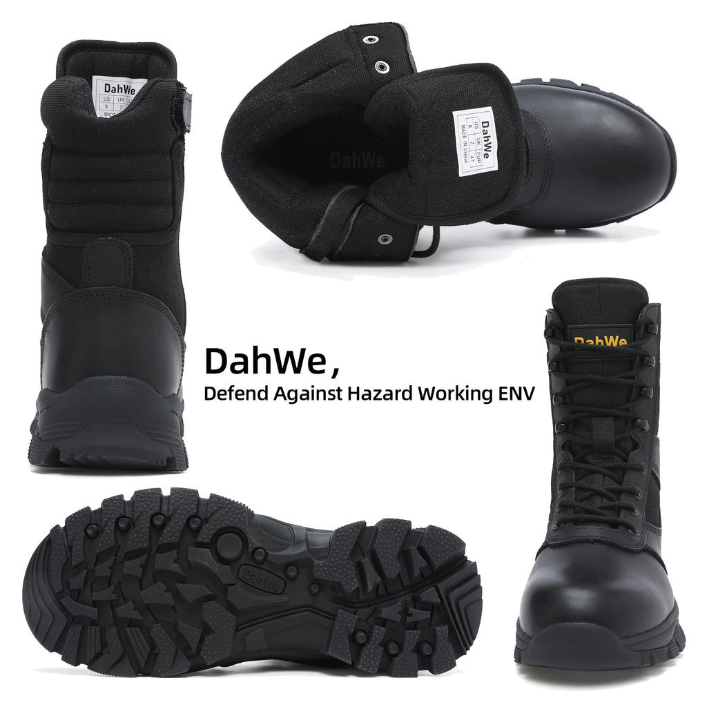 Tactical Boots Steel Toe Side Zipper 8 inches A200419
