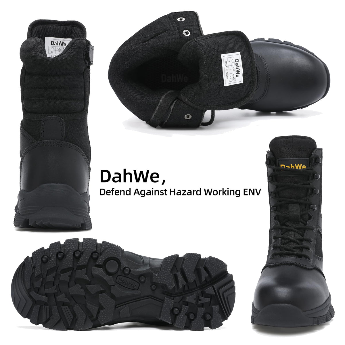 Tactical Boots Steel Toe Side Zipper 8 inches A200419