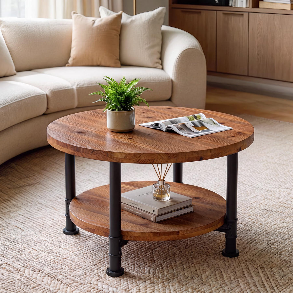Solid Wood Round Coffee Table K42505