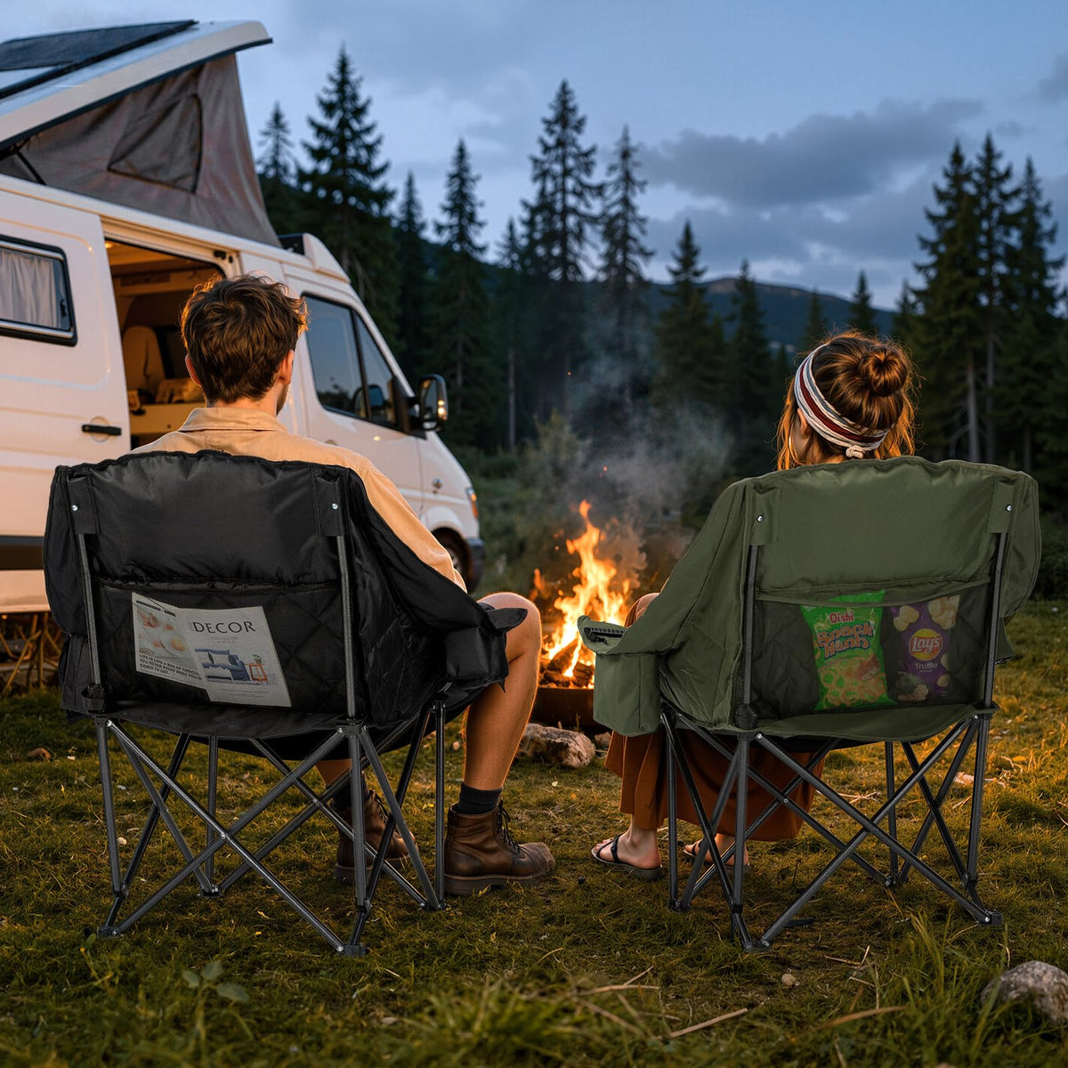 Oversized Camping Chairs 2 Pack V563558