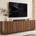 70" Mid Century Modern Walnut TV Stand N46829