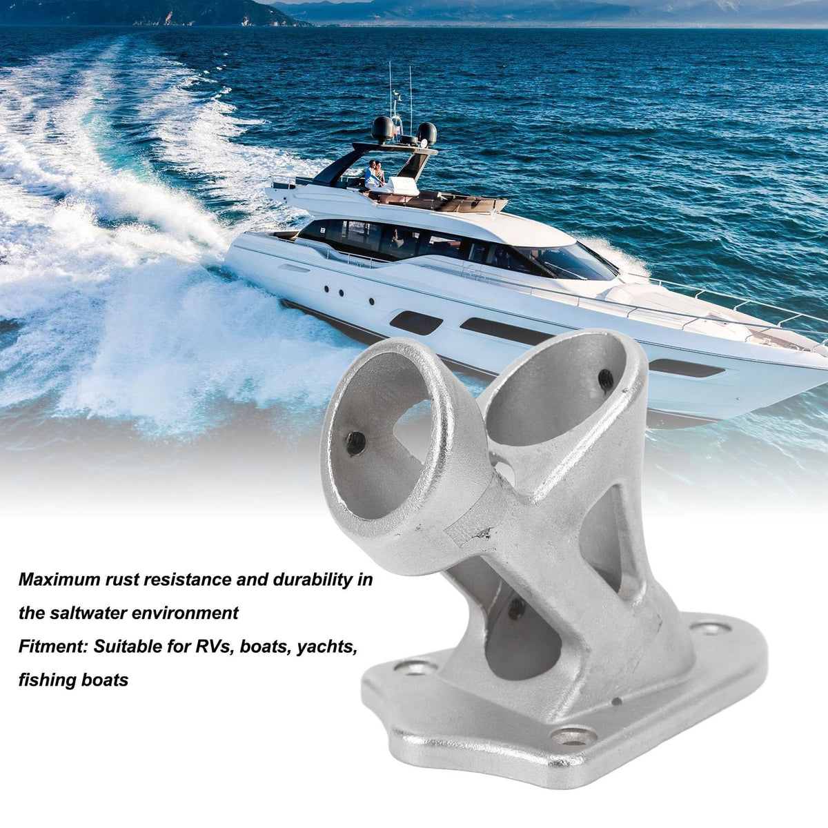 Heavy Duty Stainless Steel Flag Pole Bracket Mount R151