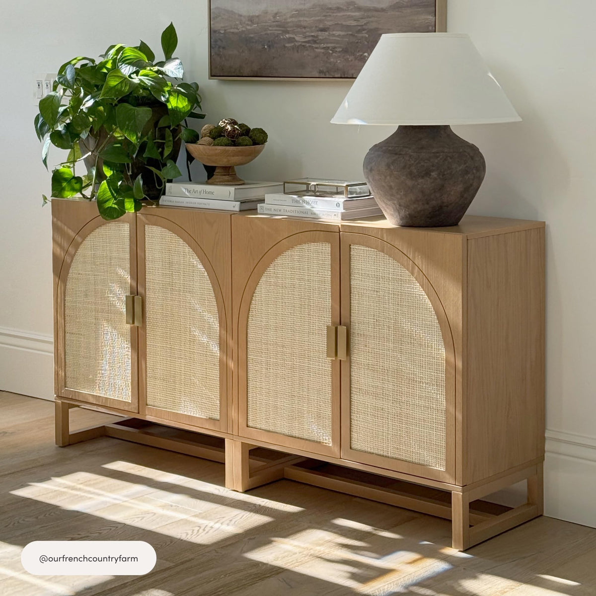 Mid-Century Modern Wood Storage Cabinet with Doors L50218