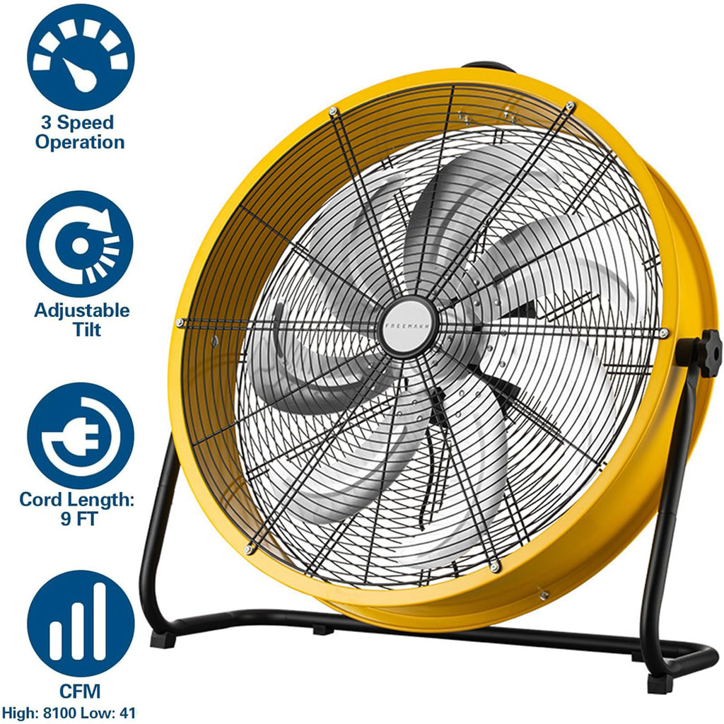 20 Inch 3 Speed Heavy Duty Metal Drum Fan O756251