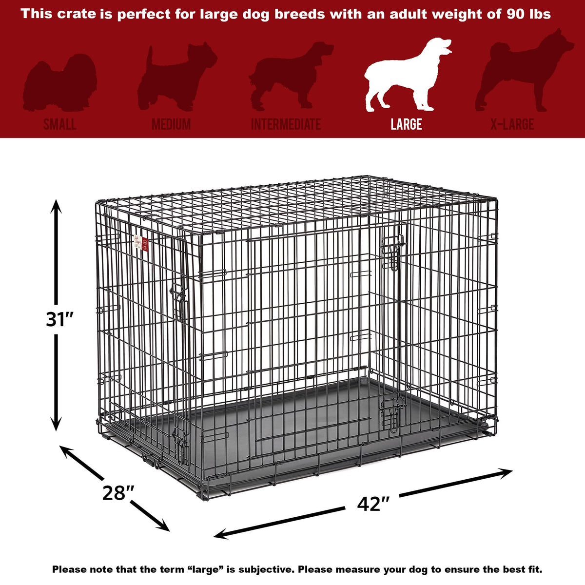 42-Inch Double Door Crate H81048