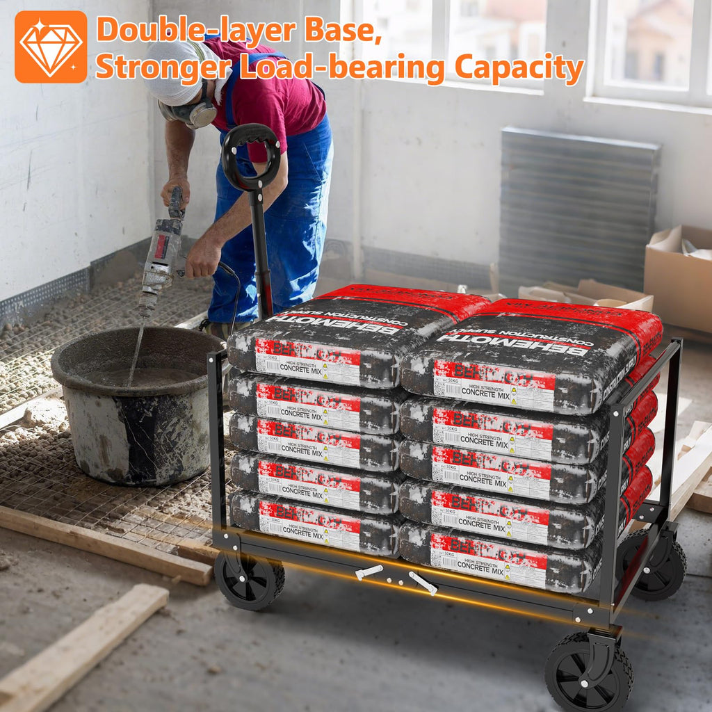 3 in 1 Foldable Wagon Cart with Sturdy Wheels Y9983