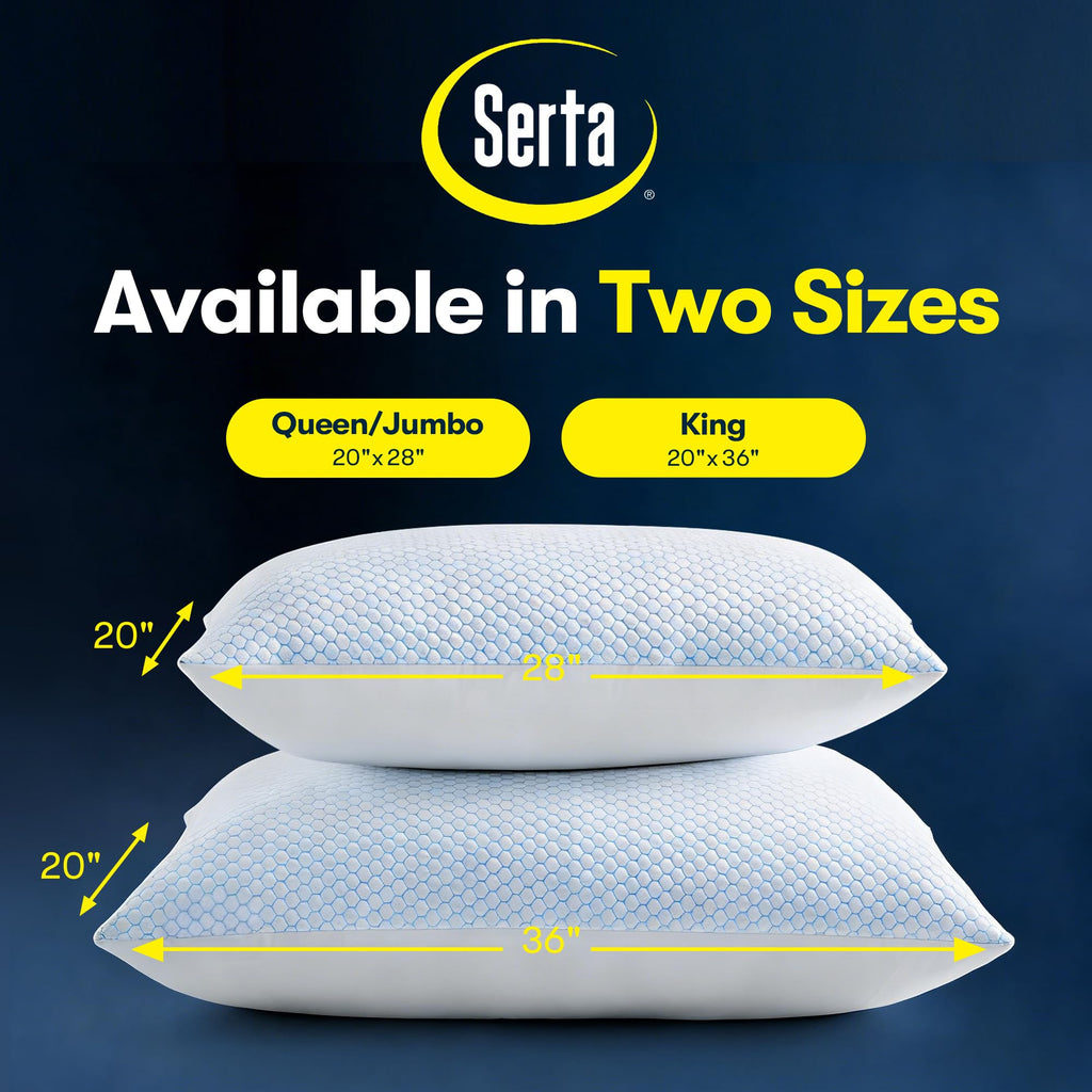 Queen Size Set of 2 Cooling Bed Pillows T424