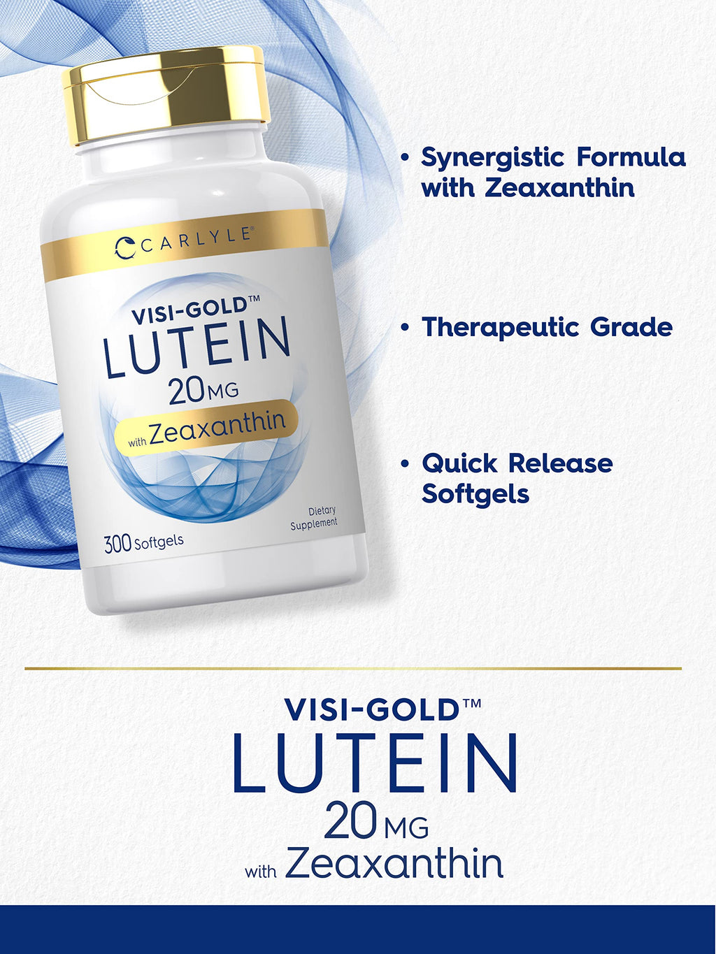 Lutein and Zeaxanthin 20mg 300 Softgels L8297