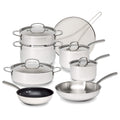 12-Piece Stainless Steel Cookware Set with Non Stick Frying Pan S4397