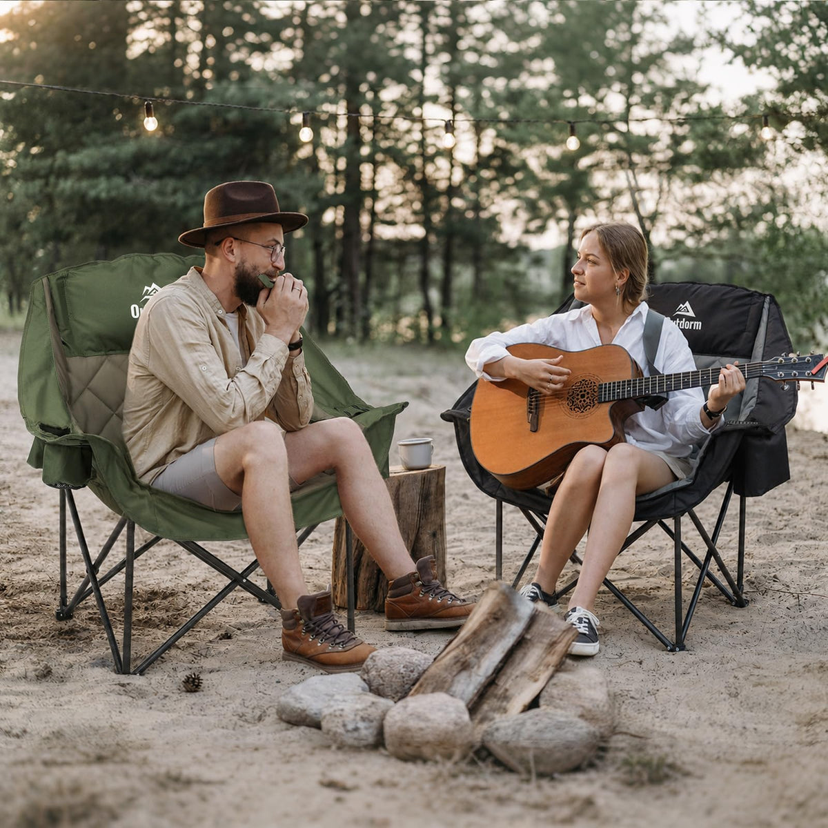 Oversized Camping Chairs 2 Pack V563558