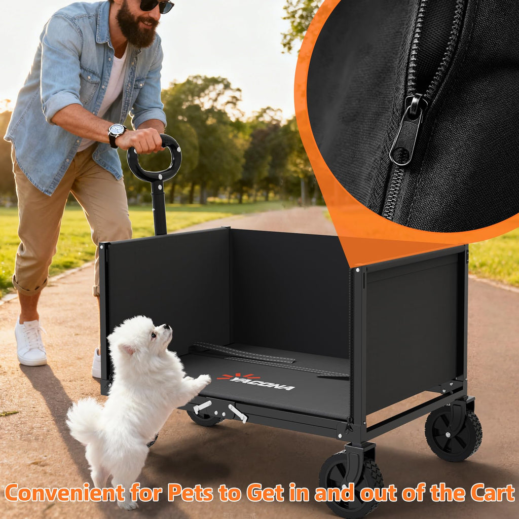 3 in 1 Foldable Wagon Cart with Sturdy Wheels Y9983