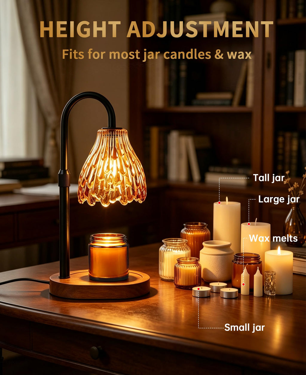 Glass Candle Warmer Lamp with Timer & Dimmer M156