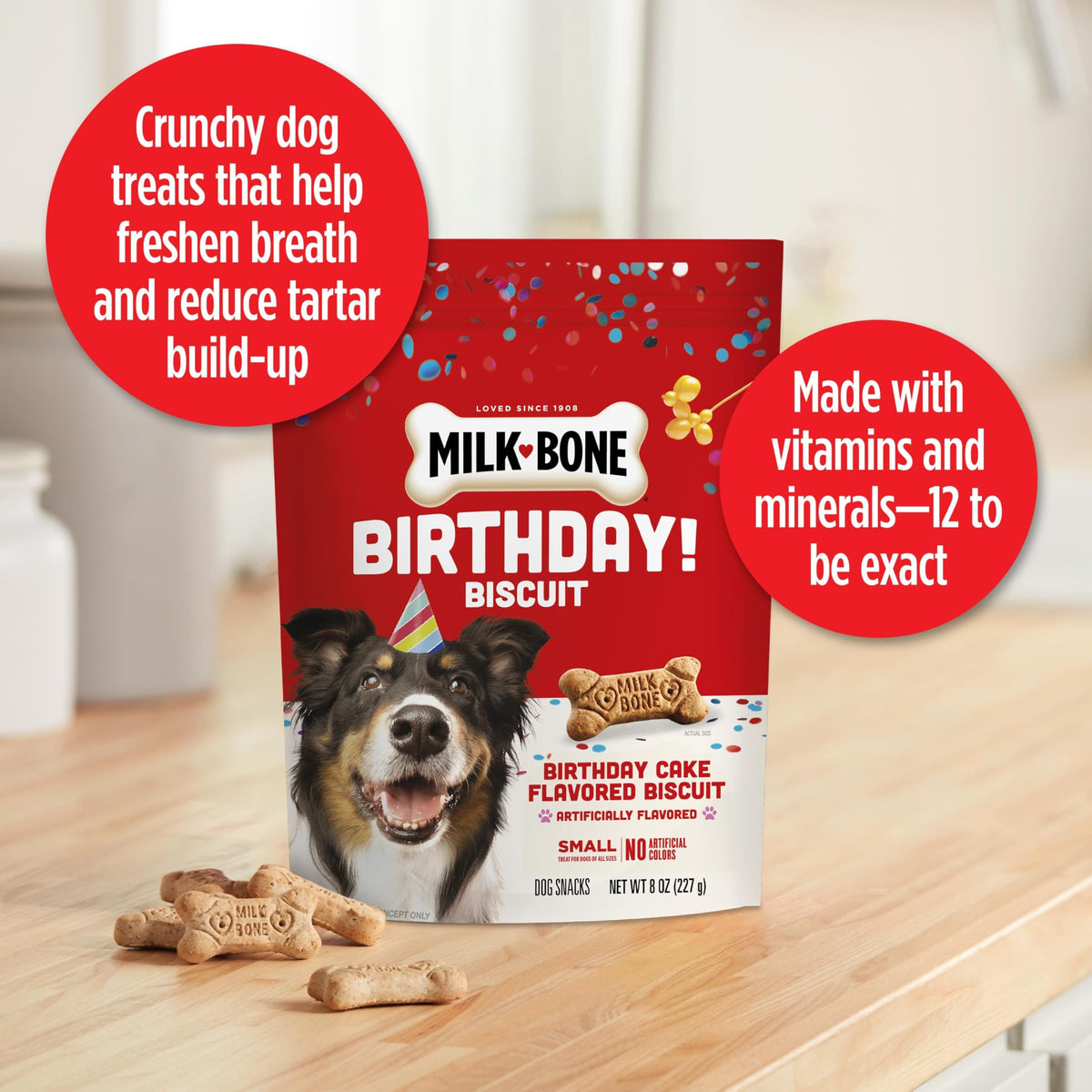 Birthday Cake Dog Treats 8 Oz N5709