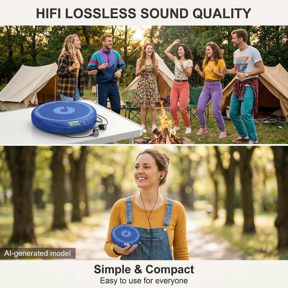 Portable CD Player with Earphones F253797