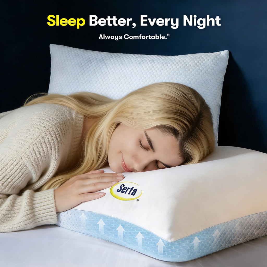 Queen Size Set of 2 Cooling Bed Pillows T424