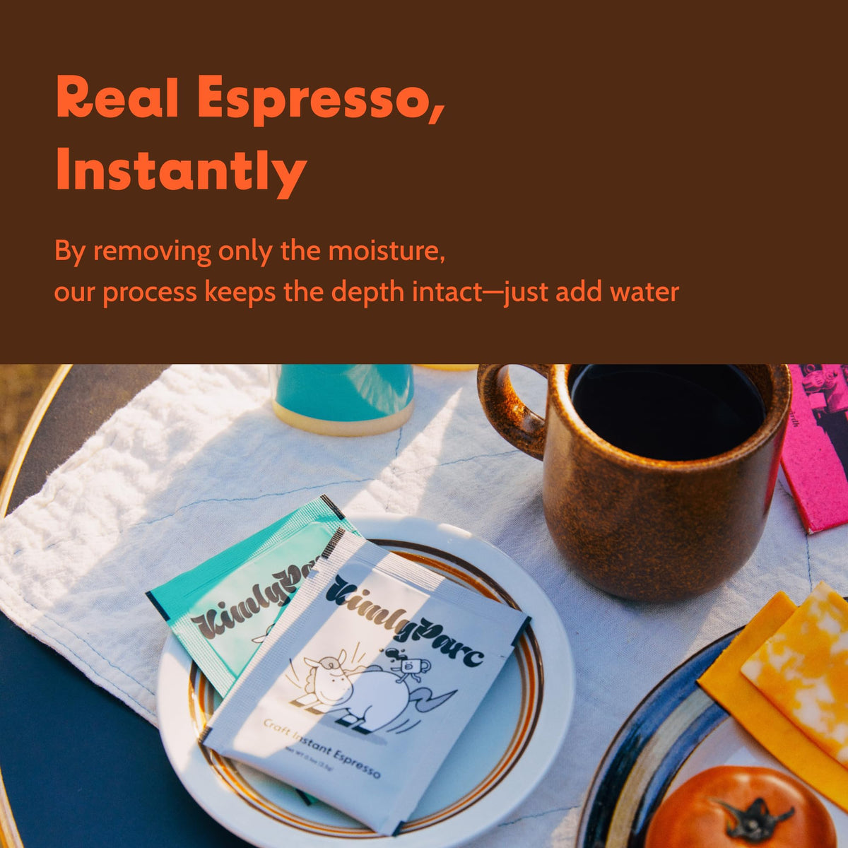 Instant Espresso 6 Packets x 0.1 oz Medium Dark Roast Sugar-Free L930